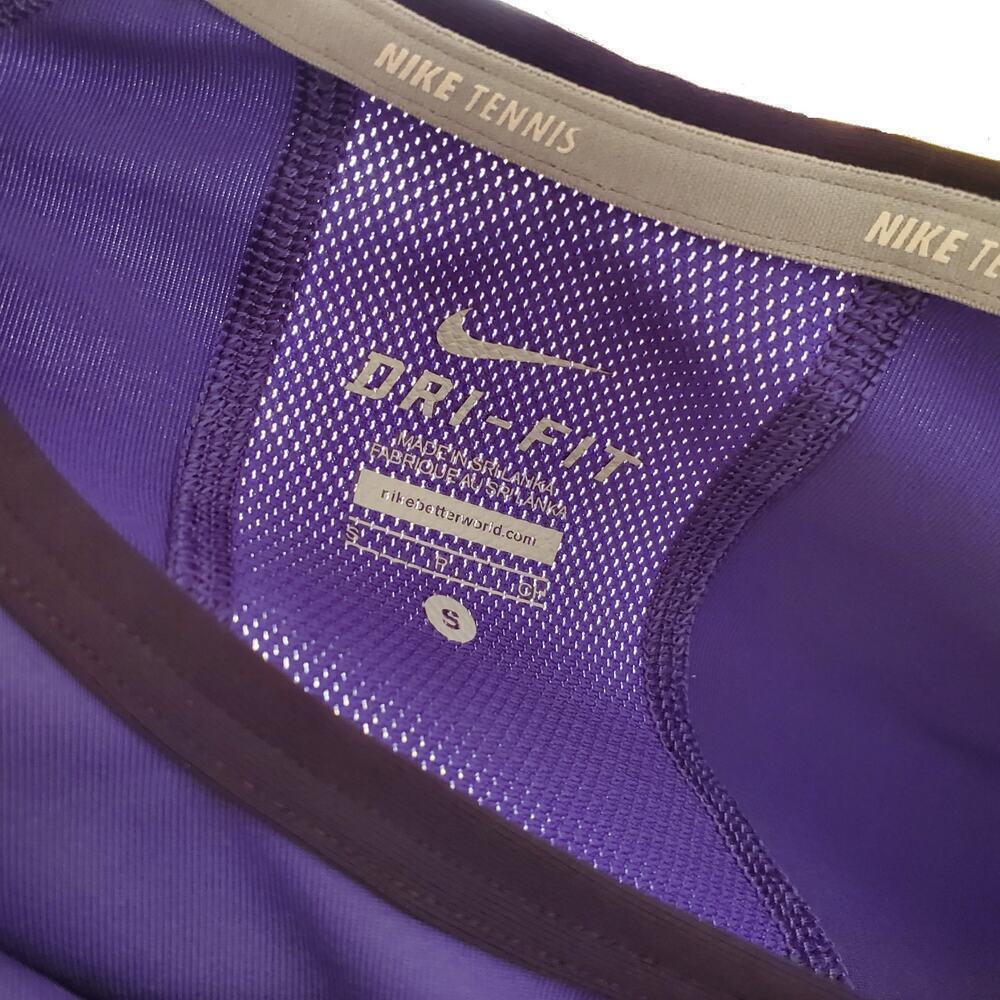 Nike Tennis Dri-Fit T-shirt with Ventilated Panels Purple Pickleball Golf Size S - Picture 8 of 13